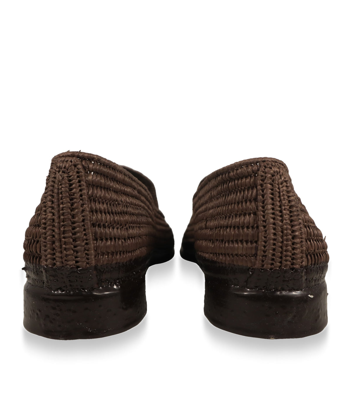 Dolce & Gabbana Loafer von hinten mit dunkler Sohle und Flechtstruktur