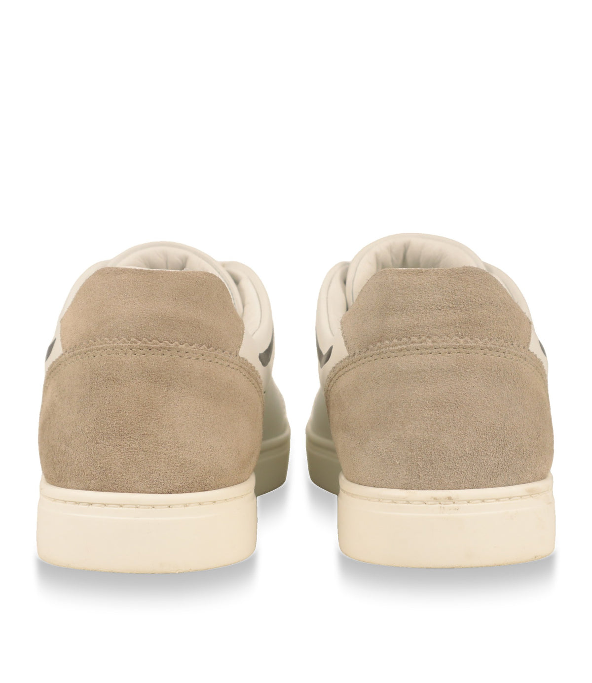 Dolce & Gabbana Sneaker Rückansicht mit beigefarbener Veloursleder-Ferse
