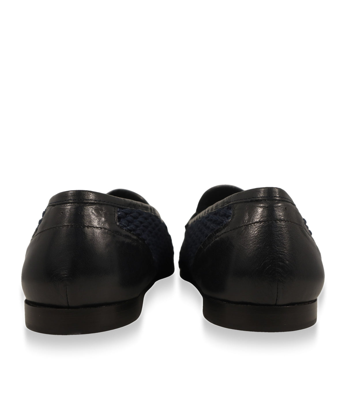Dolce & Gabbana Loafer Rückansicht mit schwarzer Lederferse und flacher Sohle