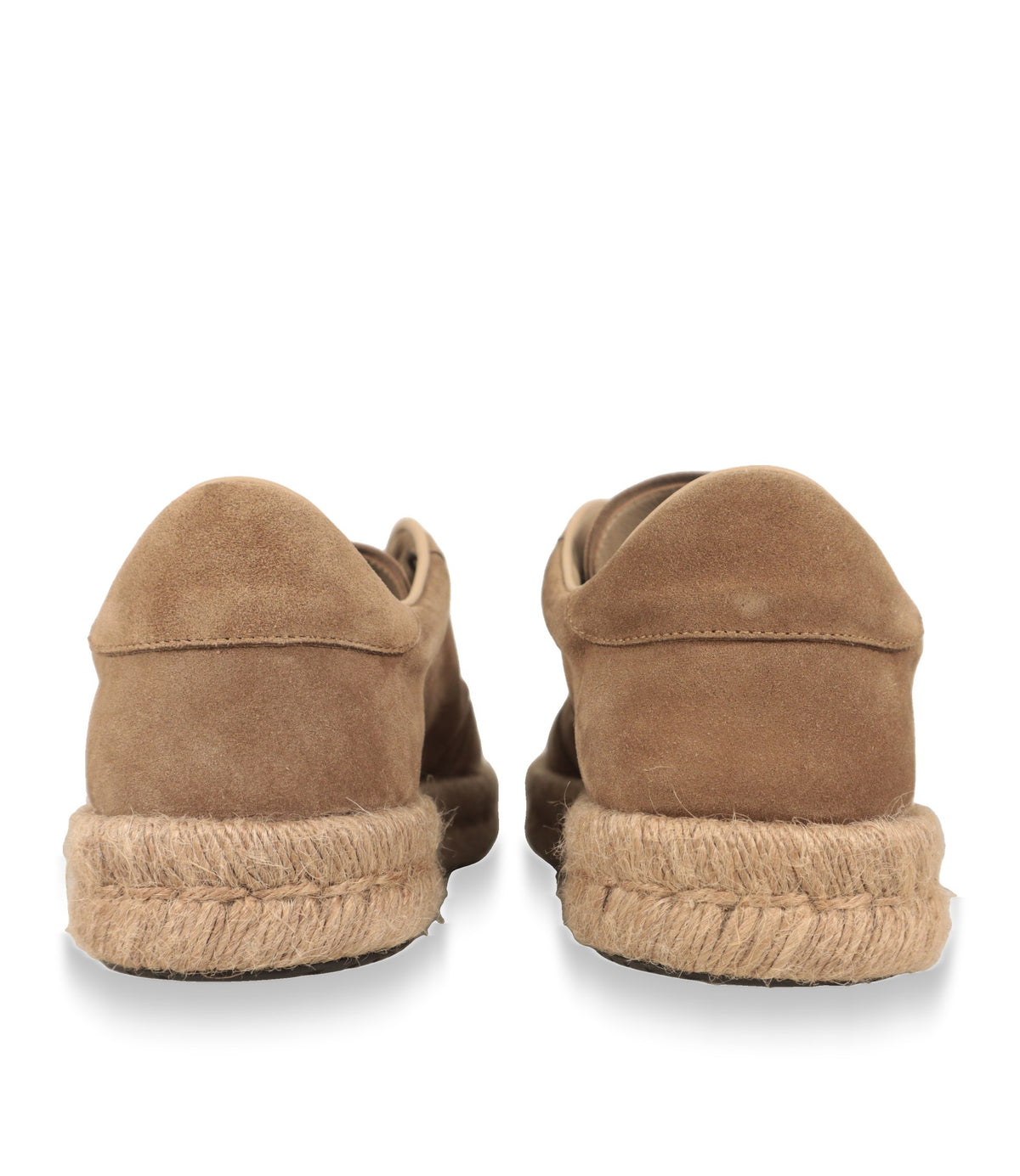 Dolce & Gabbana Espadrille-Sneaker von hinten mit geflochtener Jute-Plateausohle
