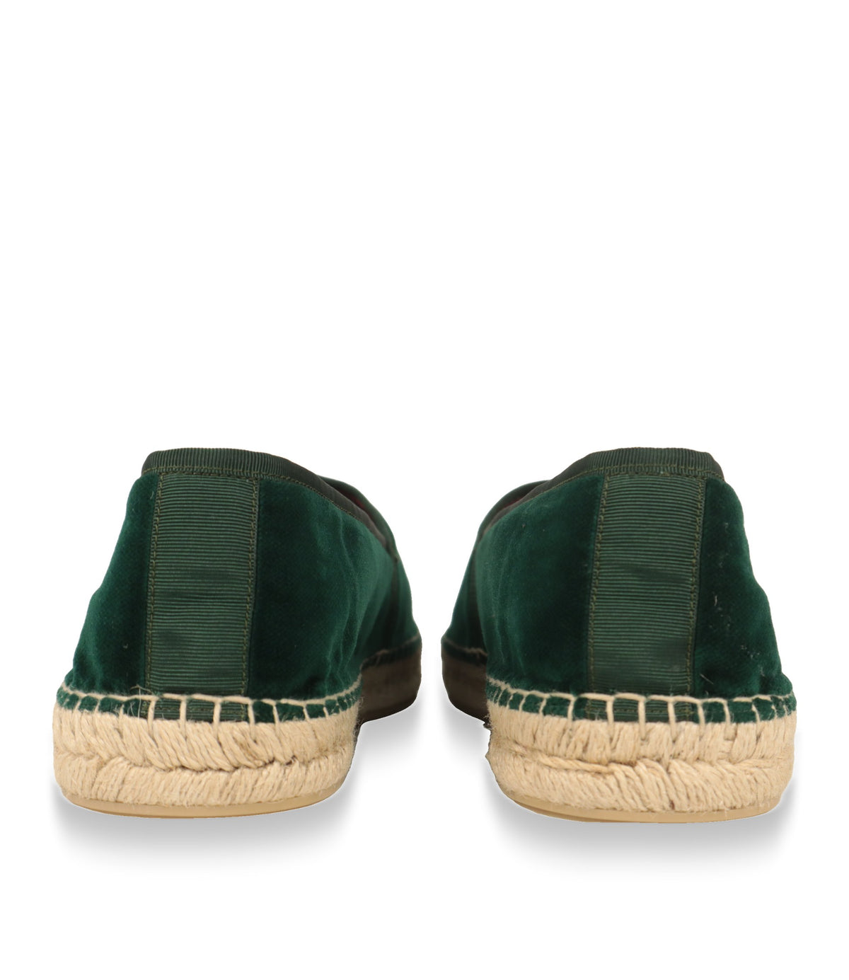 Dolce & Gabbana Espadrilles Rückansicht mit Ripsband-Einfassung und Jutekante