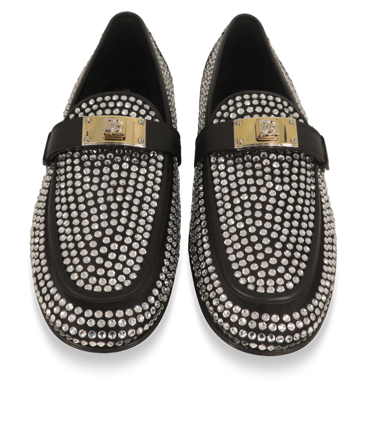 Loafer von Dolce & Gabbana mit goldener DG-Logoplakette, Draufsicht
