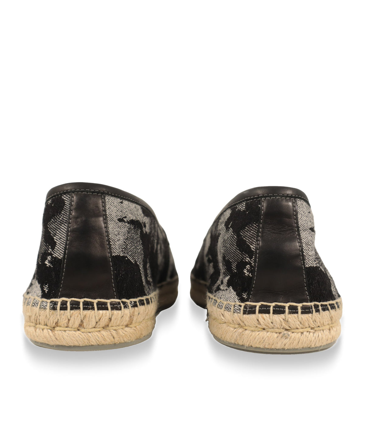 Dolce & Gabbana Espadrilles Rückansicht mit Lederfersenkappe und Bastsohle