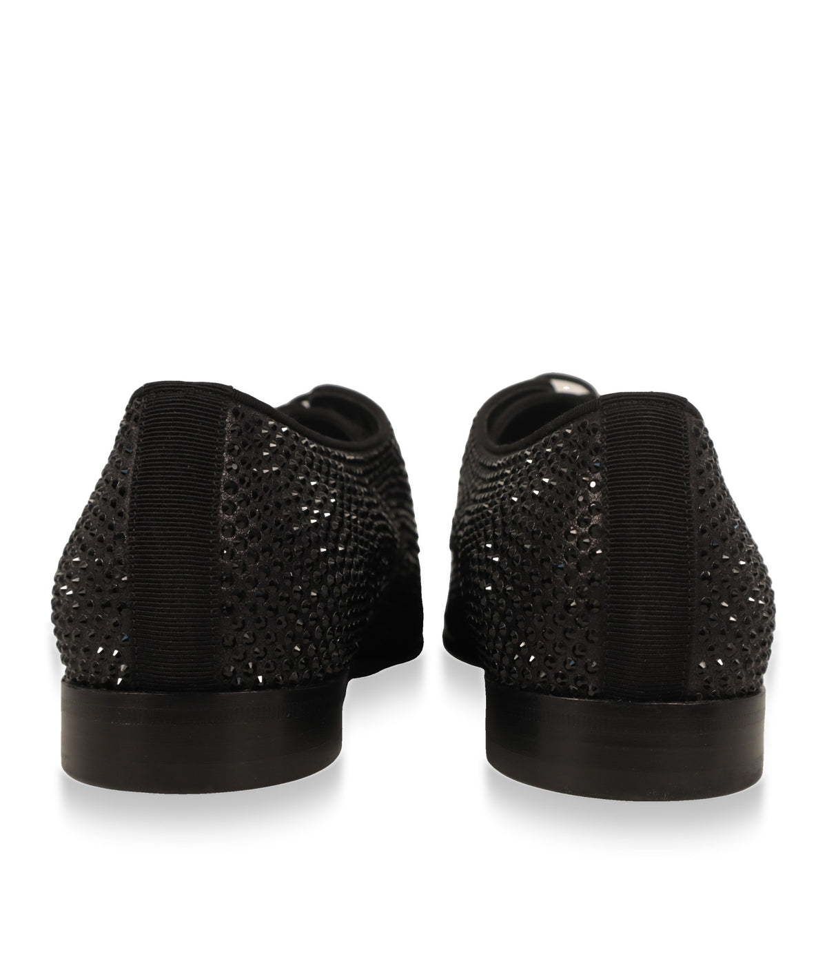 Dolce & Gabbana Derby Schuhe mit Strass, Rückansicht mit flachem Absatz