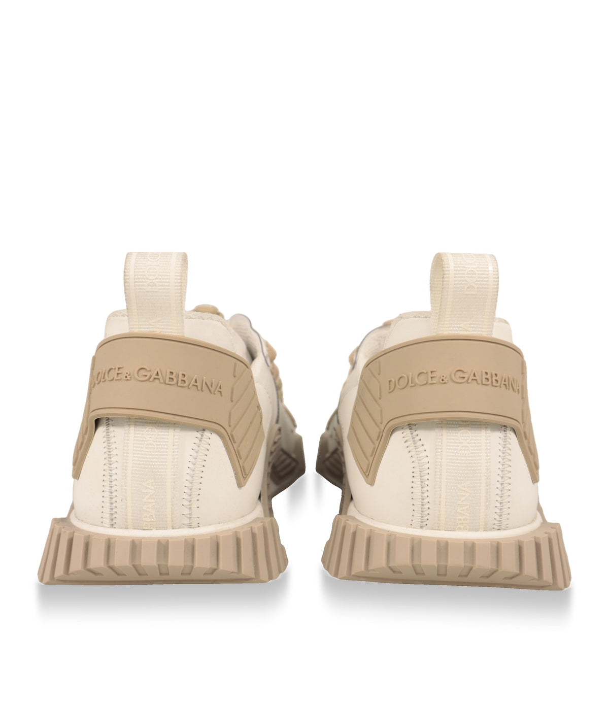 Dolce & Gabbana Sneaker Rückansicht mit geprägtem Logo-Riegel und Gummisohle