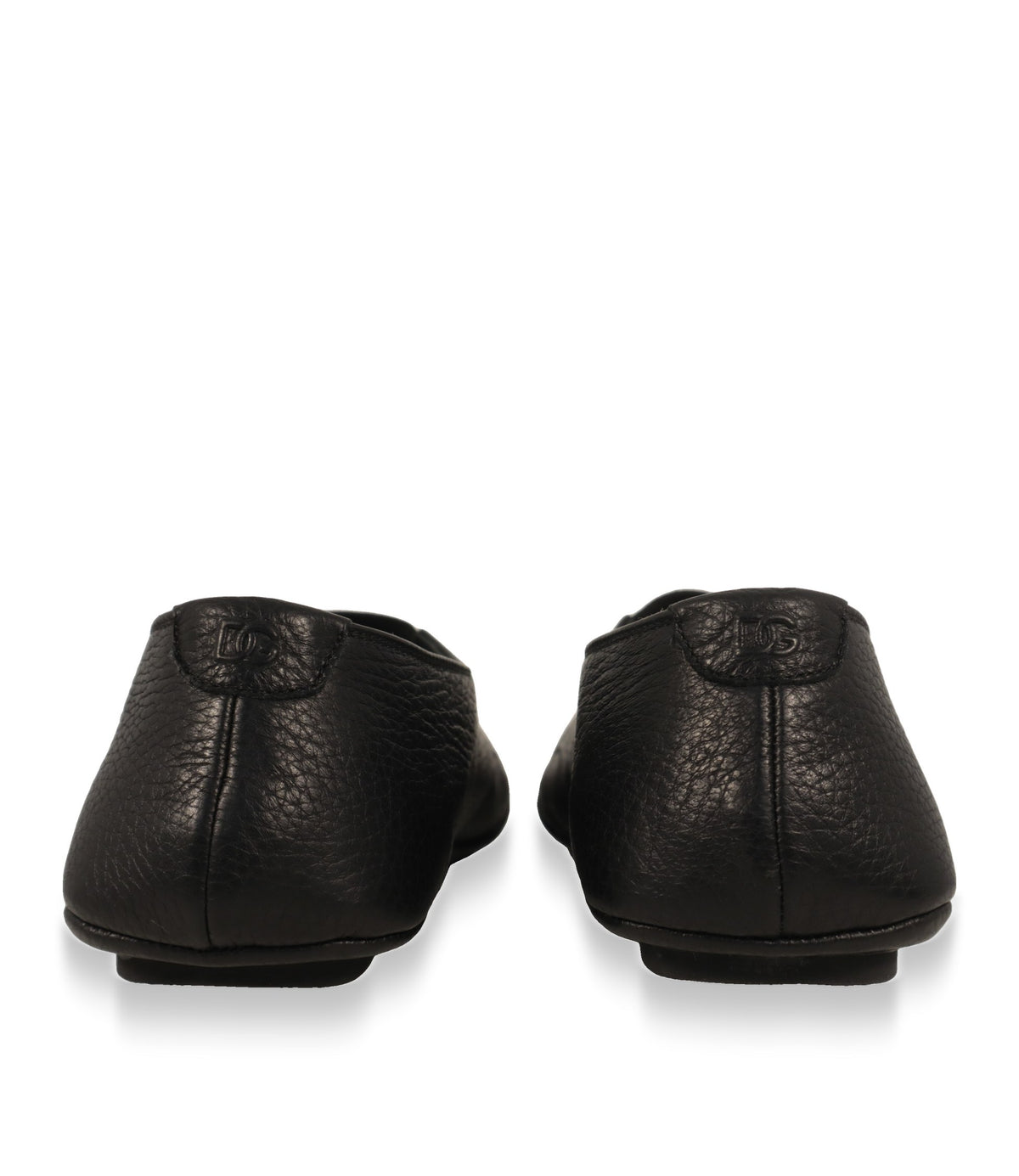 Dolce & Gabbana Slipper Rückansicht mit geprägter DG-Lasche an der Ferse