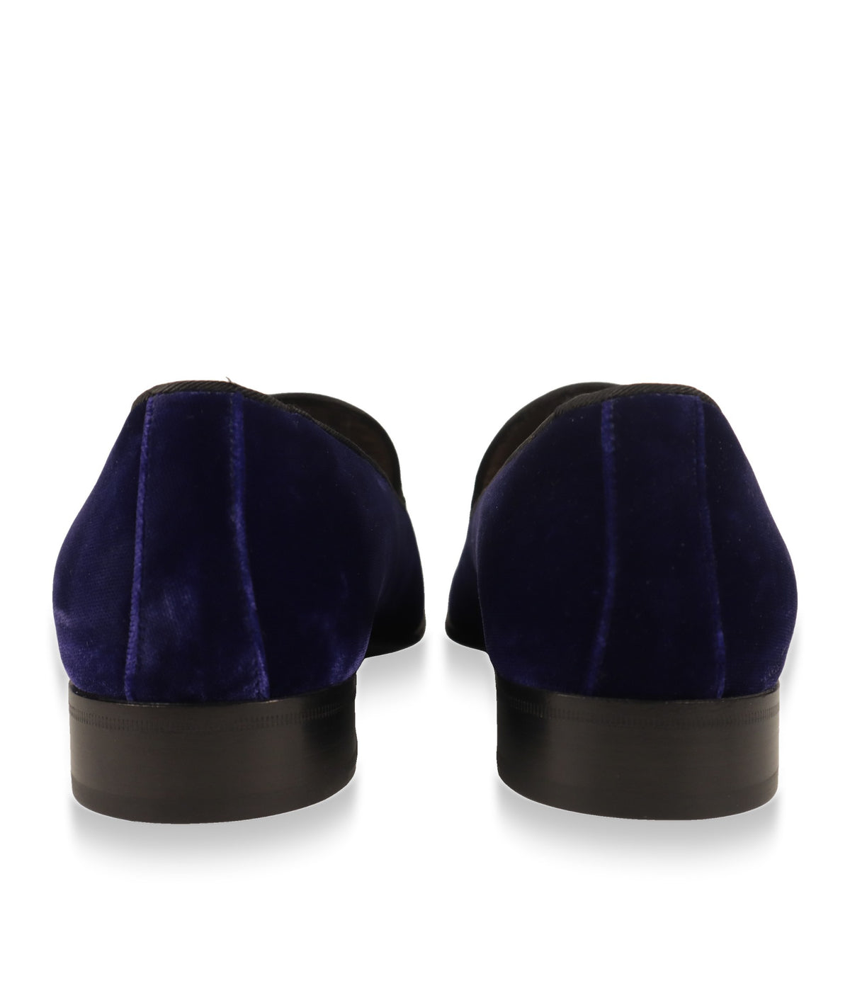 Dolce & Gabbana Slipper Samt, Fersenansicht mit flachem Lederabsatz