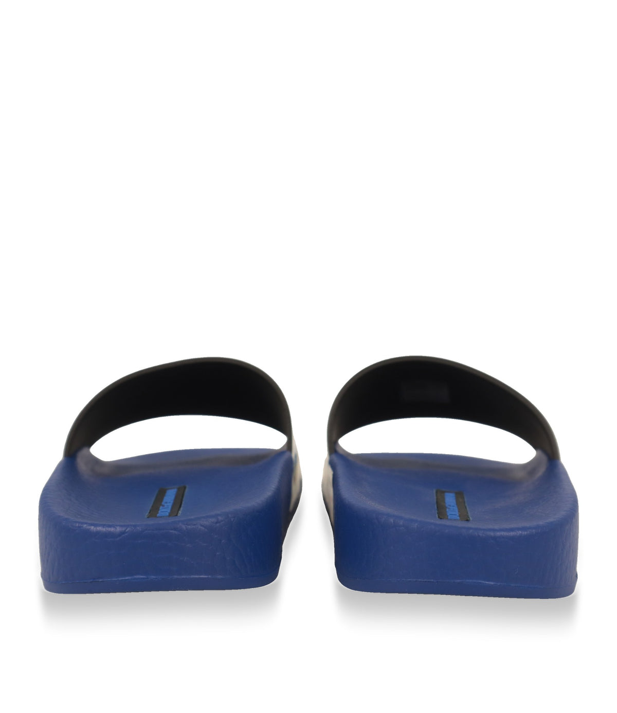 Dolce & Gabbana Badesandalen Rückansicht mit royalblauer Gummisohle