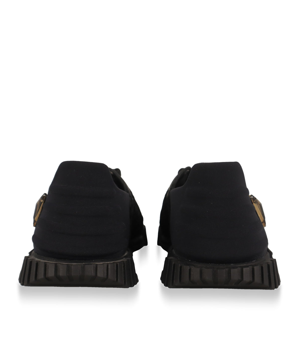 Dolce & Gabbana Sneaker Rückansicht mit elastischer Ferse und goldfarbenem Kristall