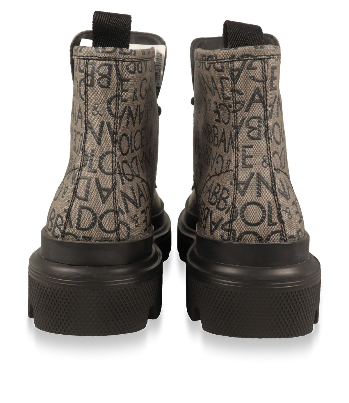 Dolce & Gabbana Boots von hinten mit Zuglasche und voluminöser Gummisohle