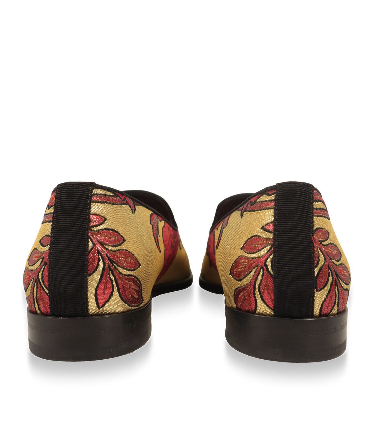 Dolce & Gabbana Slipper Rückansicht mit schwarzer Ripsband-Einfassung