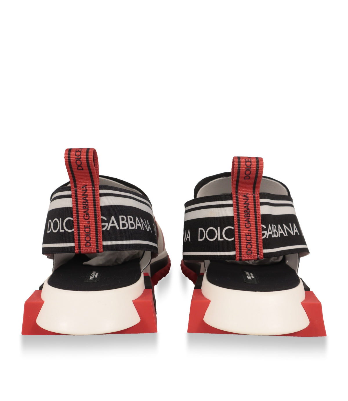 Dolce & Gabbana Herren Sneaker Rückansicht mit roten Fersenschlaufen