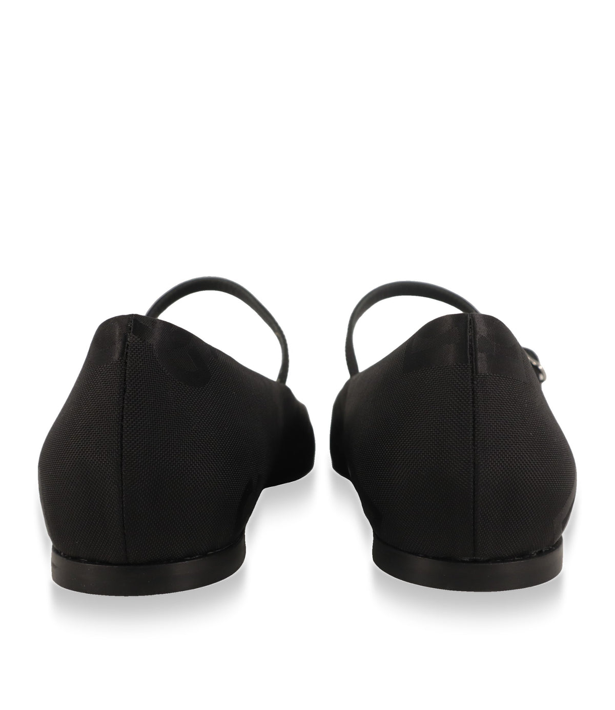 Schwarze Dolce & Gabbana Ballerinas von hinten mit flacher Ledersohle und Fersenkappe
