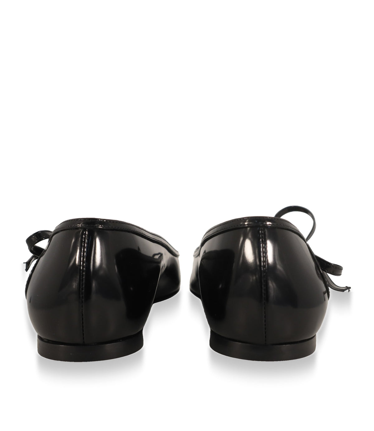 Dolce & Gabbana Ballerinas schwarz von hinten mit flacher Ledersohle