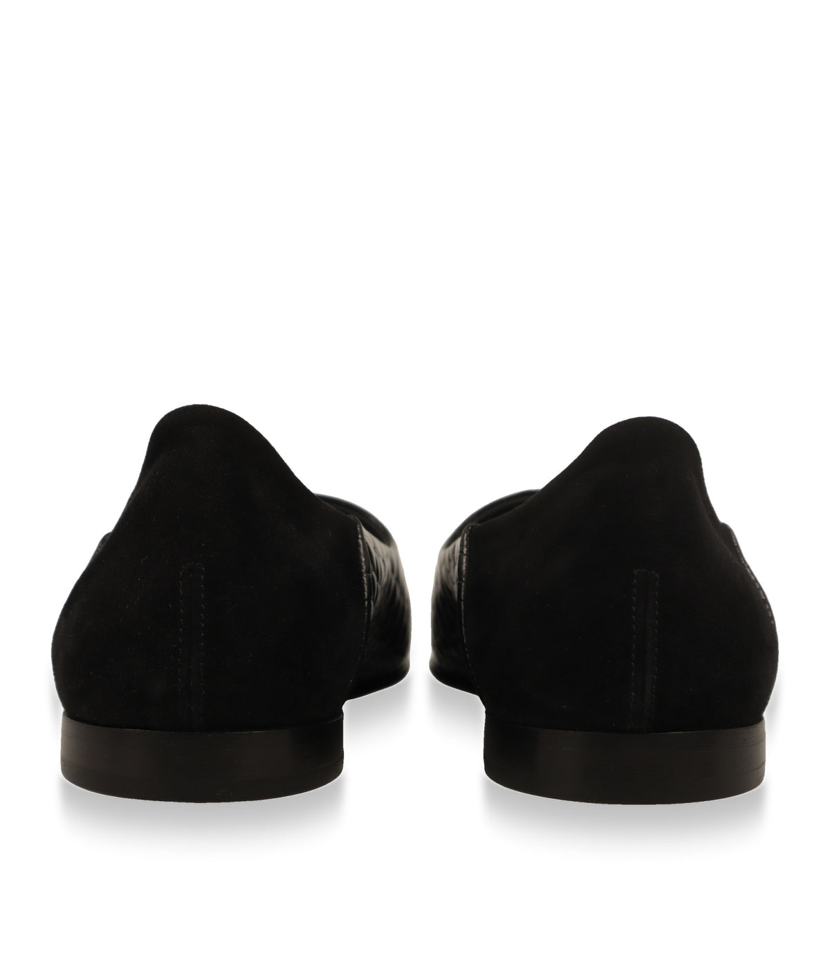 Slipper von Dolce & Gabbana mit Veloursleder-Ferse – Rückansicht