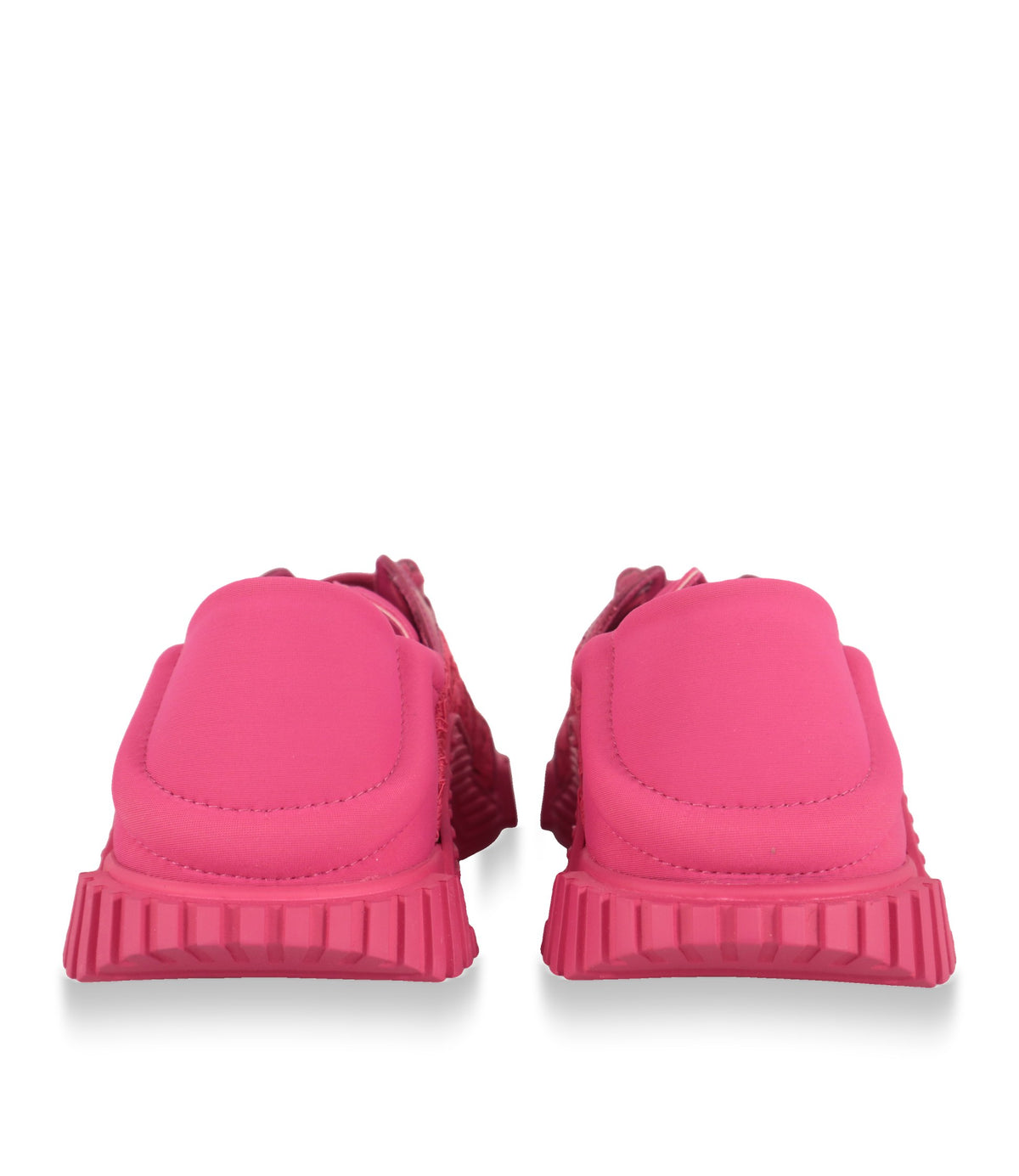 Dolce & Gabbana Sneaker Pink mit Neopren-Ferse und Gummisohle, Rückansicht