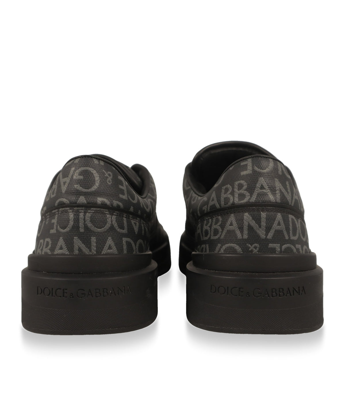 Dolce & Gabbana Sneaker Rückansicht mit geprägtem Schriftzug auf der Gummisohle