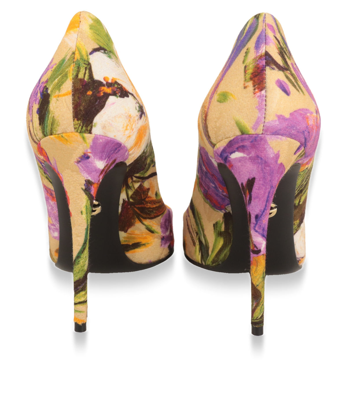 Dolce & Gabbana Pumps von hinten mit bezogenem Stiletto-Absatz