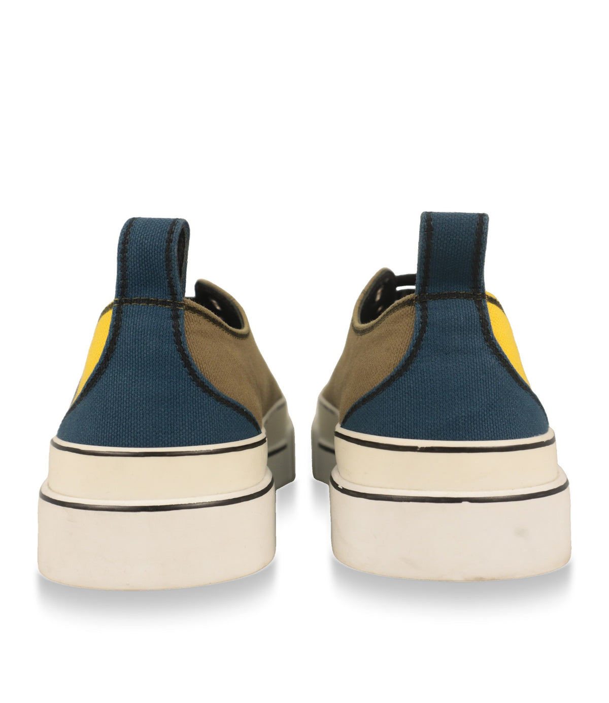 Dolce & Gabbana Sneaker Rückansicht mit petrolblauer Ferse und Schlaufe