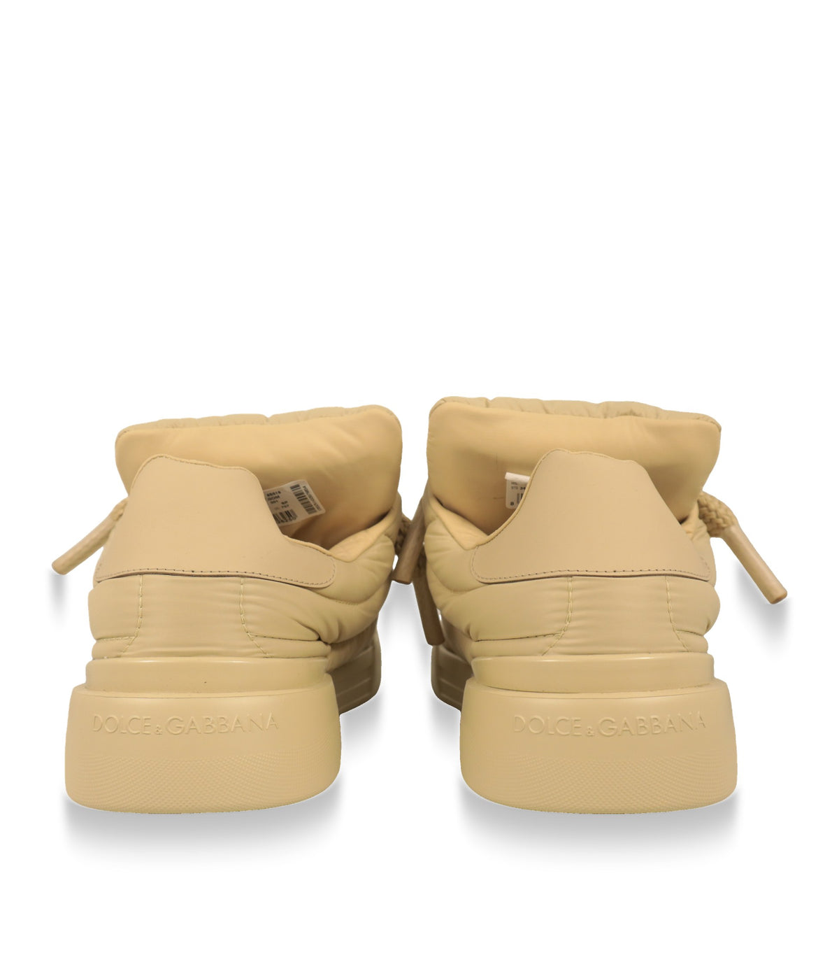 Dolce & Gabbana Sneaker Rückansicht mit geprägtem Logo auf der Laufsohle