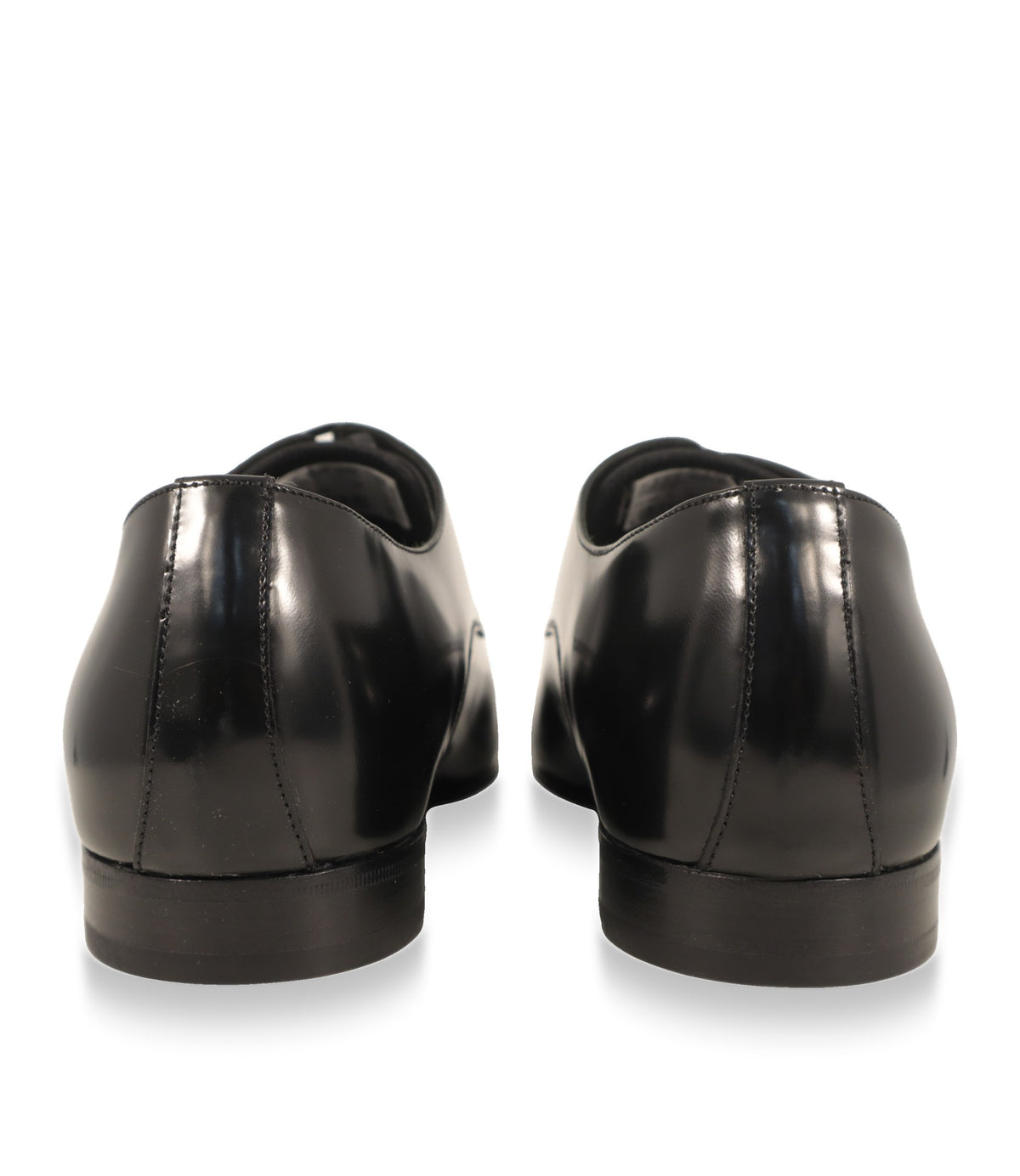 Dolce & Gabbana Derby Schuhe schwarz, Rückansicht mit flachem Absatz