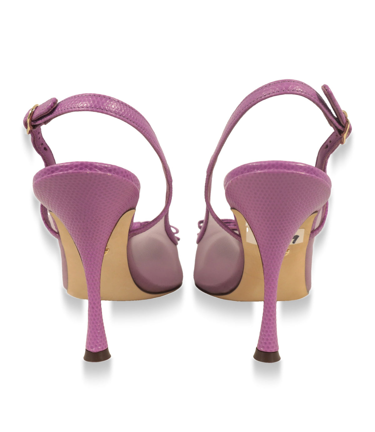 Dolce & Gabbana Slingback Pumps von hinten mit Fersenriemen und goldfarbener Schnalle