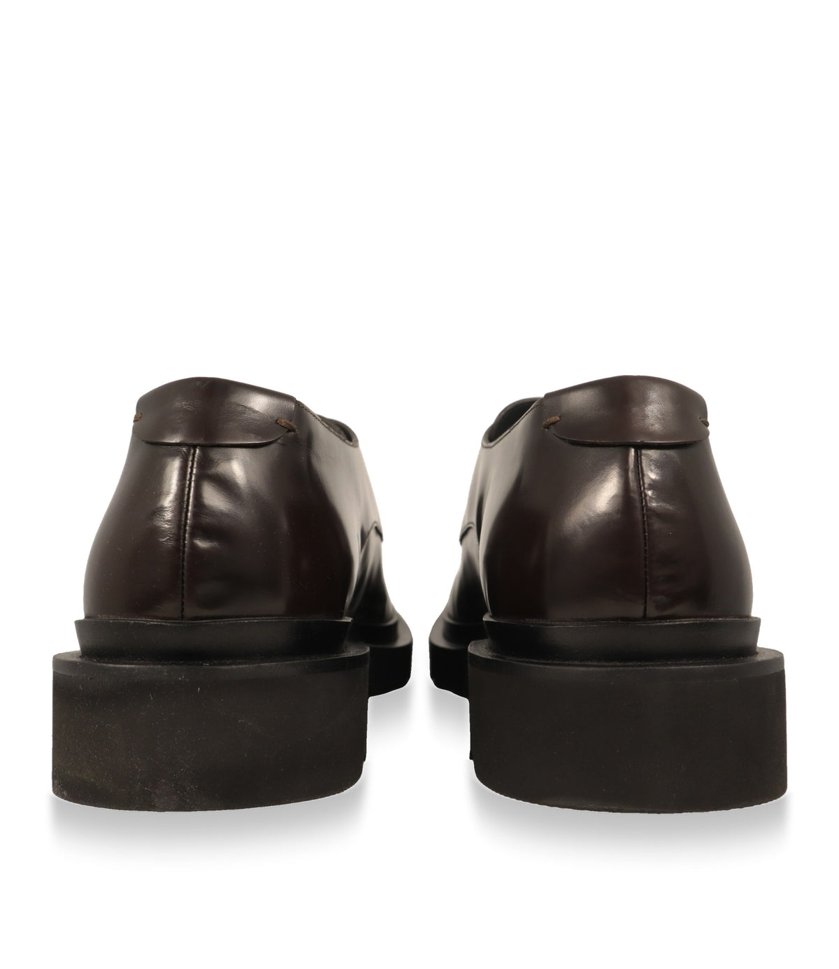 Dolce & Gabbana Monkstrap Schuhe in Testa di Moro – Rückansicht mit schwarzer Gummisohle