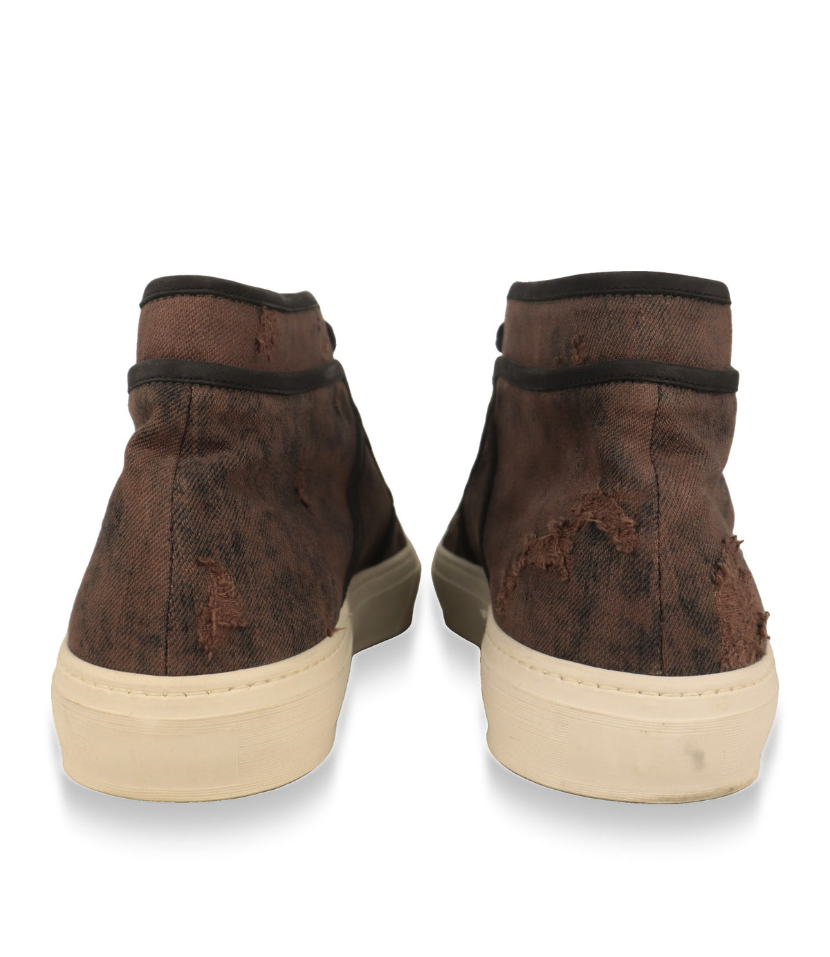Dolce & Gabbana High-Top Sneaker Rückansicht mit Used-Patches am Fersenbereich