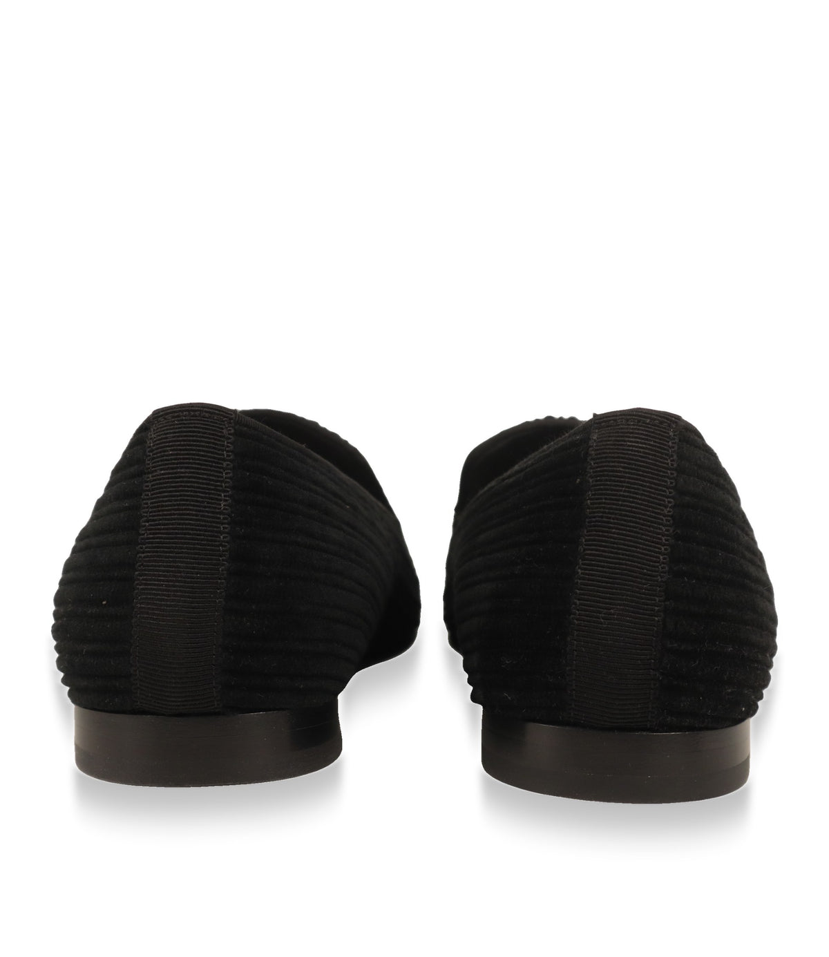 Dolce & Gabbana Loafer Schwarz, Rückansicht mit Ripsband-Fersennaht und flachem Absatz