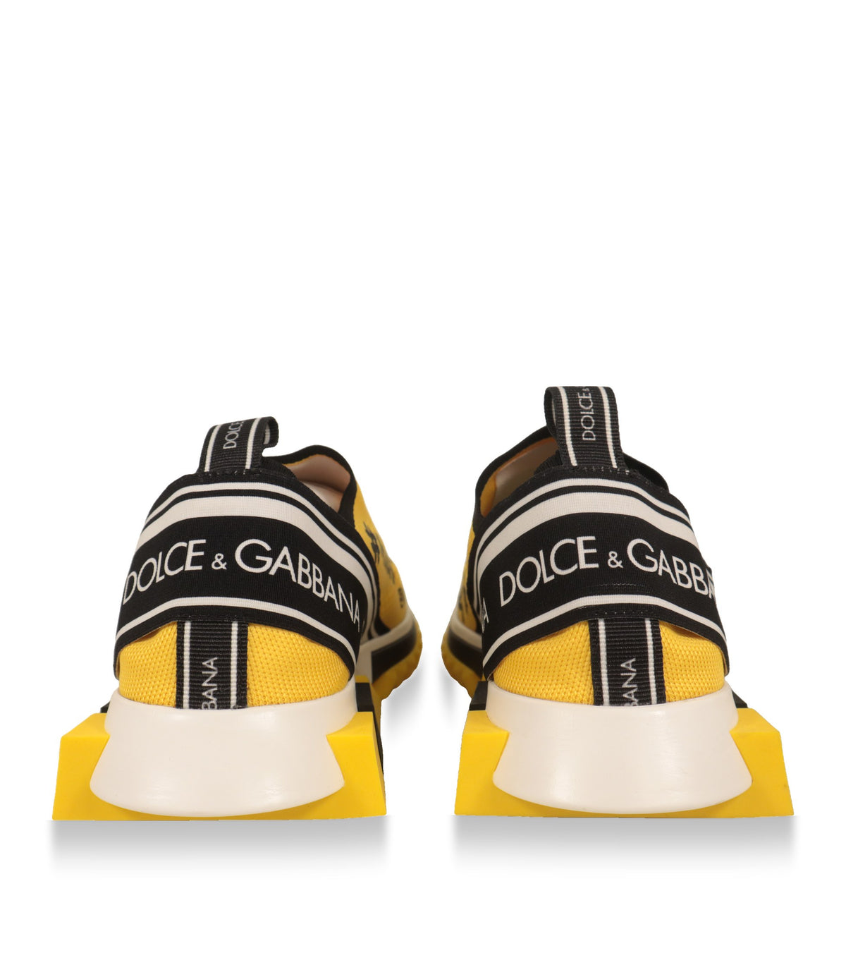 Dolce & Gabbana Herren Sneaker Rückansicht mit Logo-Ferse und Blocksohle