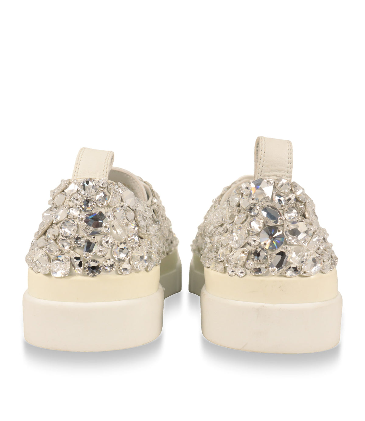 Dolce & Gabbana Sneaker Rückansicht mit kristallbesetzter Ferse und Plateausohle
