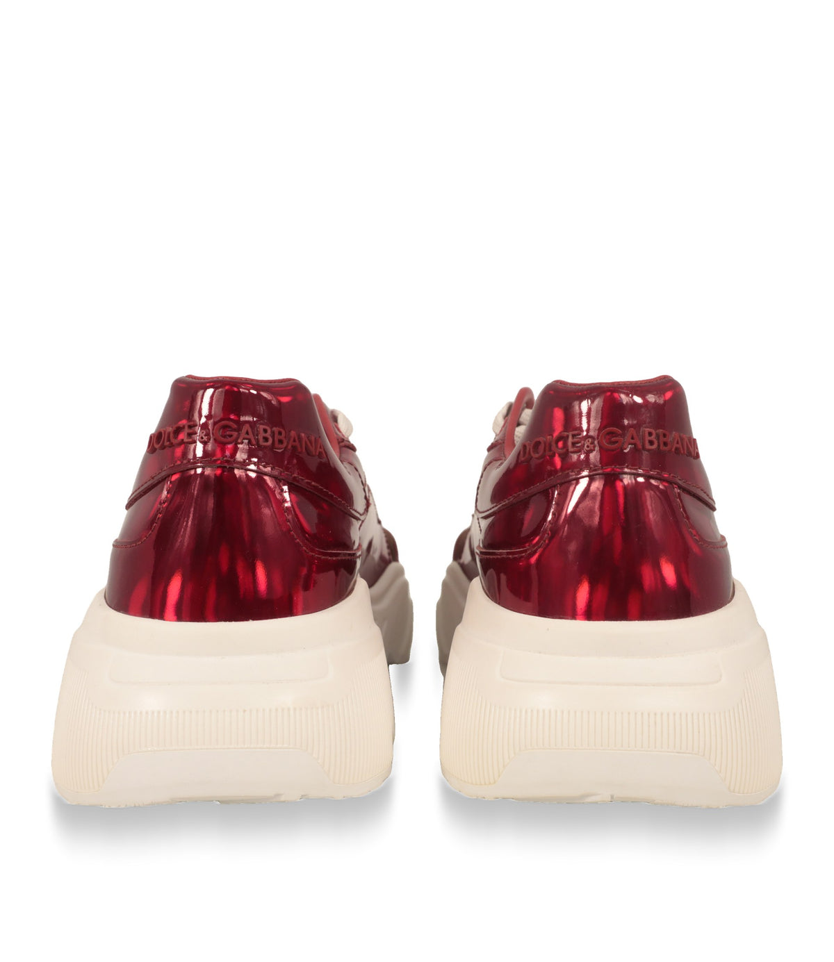 Dolce & Gabbana Sneaker Rückansicht mit geprägtem Logo-Schriftzug an der Ferse