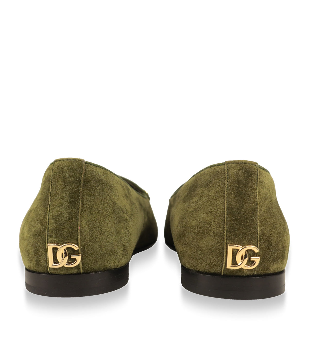 Dolce & Gabbana Loafer Rückansicht mit goldenem DG-Logo an der Ferse