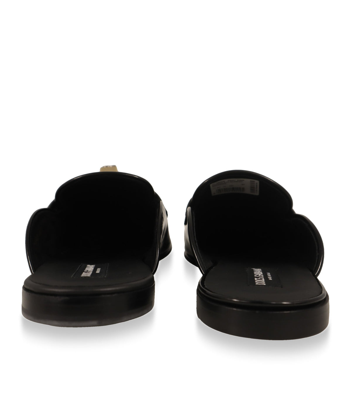 Dolce & Gabbana Mules Größe 44 mit offener Ferse und Logo-Innensohle von hinten
