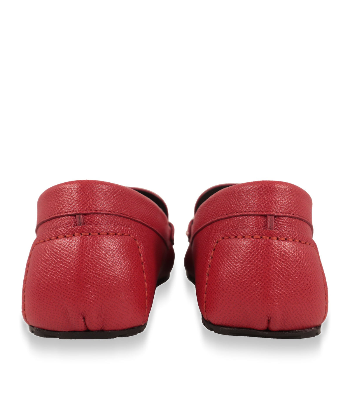 Ferse der roten Dolce & Gabbana Mokassins mit genoppter Gummisohle