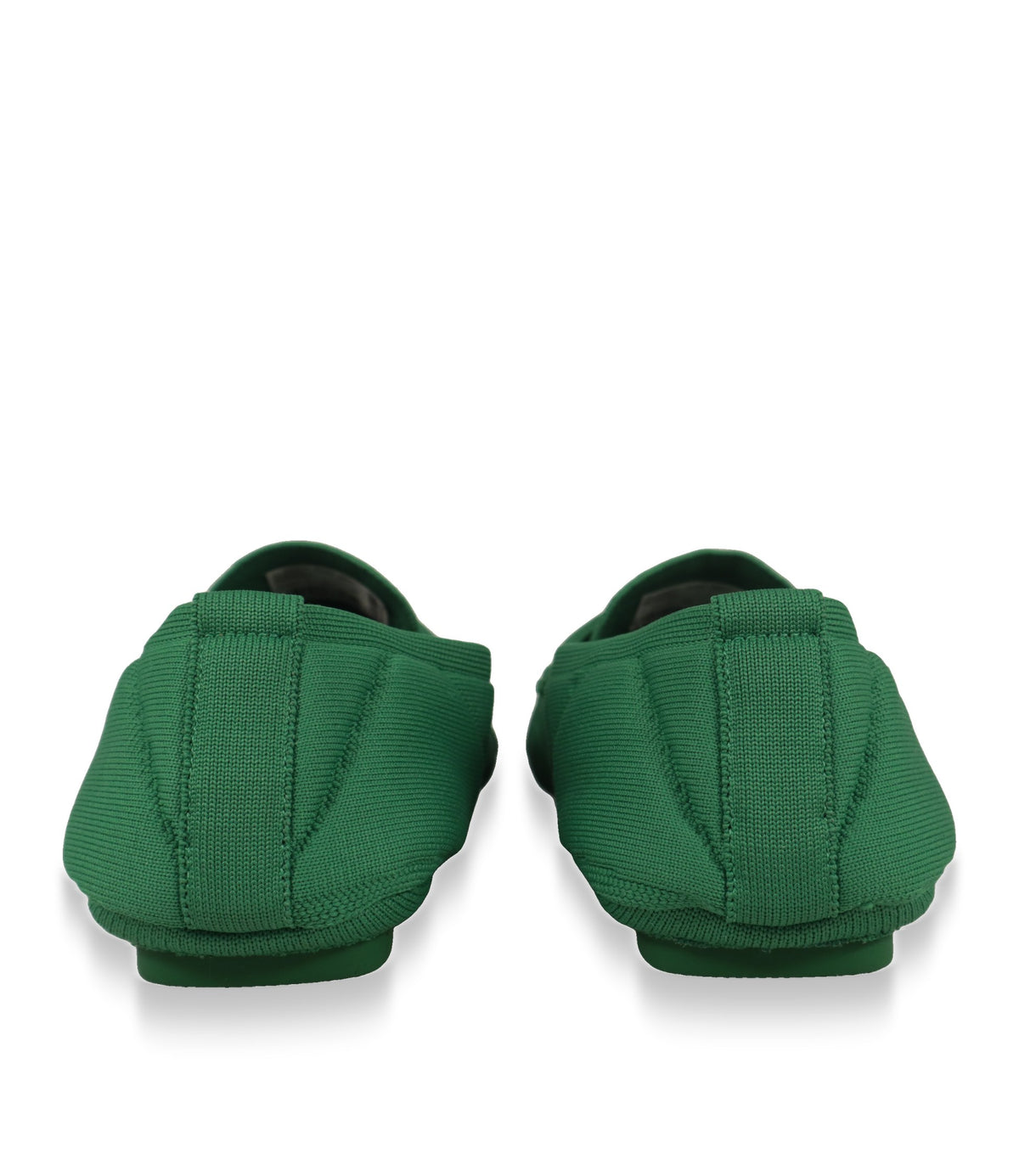 Fersenansicht der grünen Dolce & Gabbana Strick-Loafer
