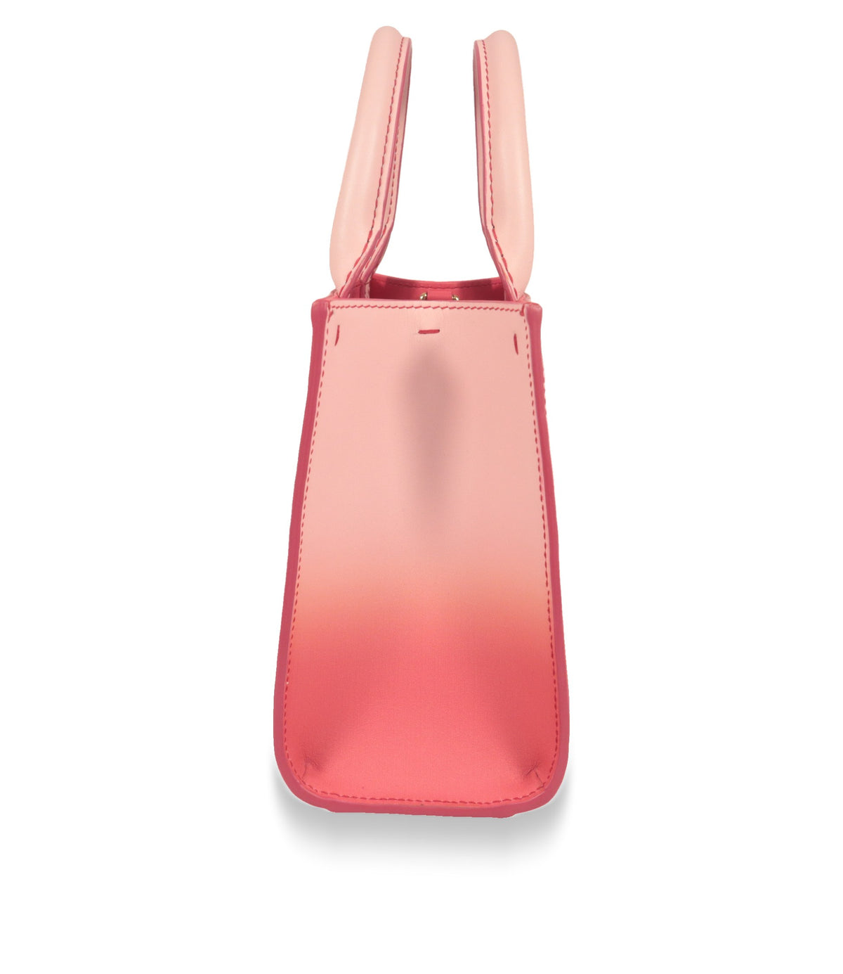 Seitenansicht des Dolce & Gabbana Shoppers aus Leder mit Farbverlauf von Rosa zu Pink