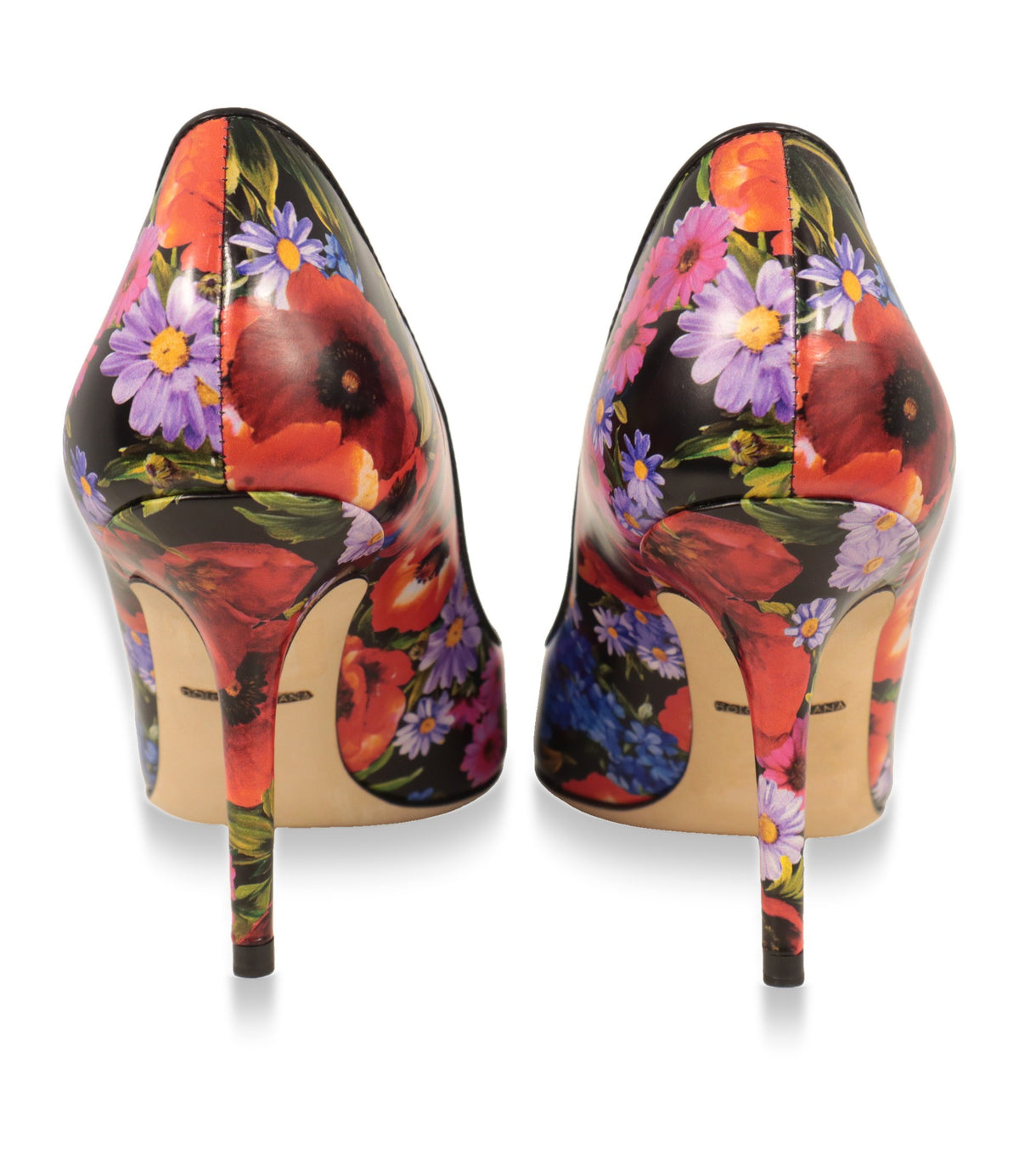 Dolce & Gabbana Absatzschuhe von hinten mit bedrucktem Stiletto-Absatz
