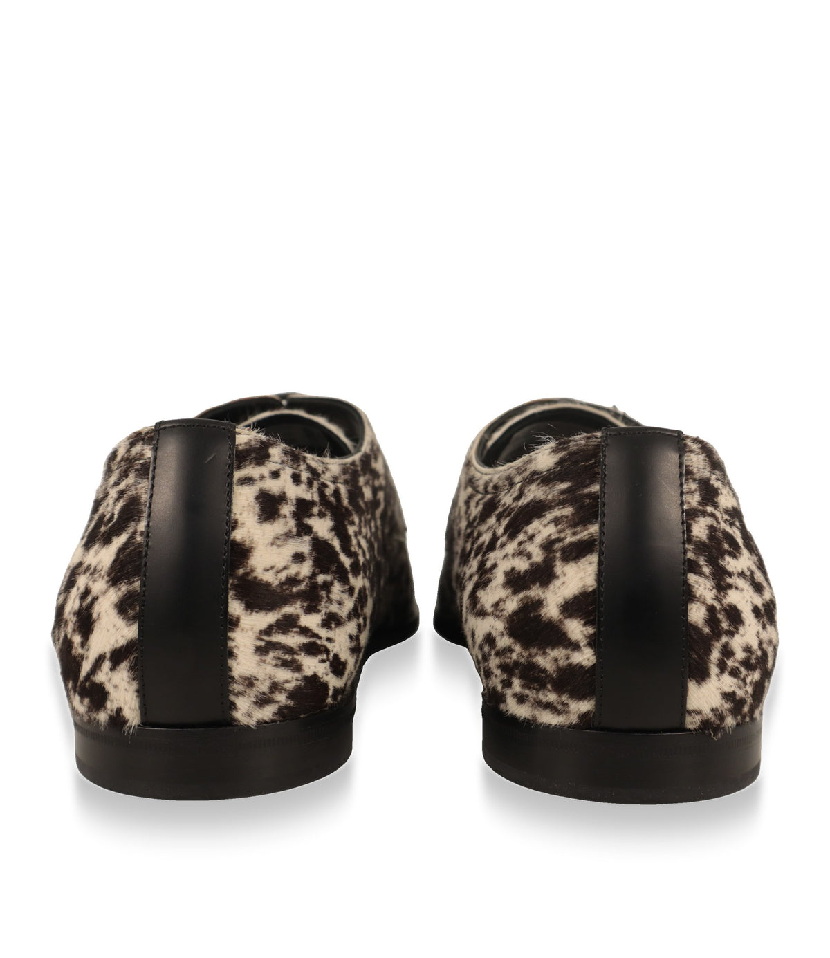 Dolce & Gabbana Derby Schuhe Rückansicht mit schwarzem Lederbesatz an der Ferse