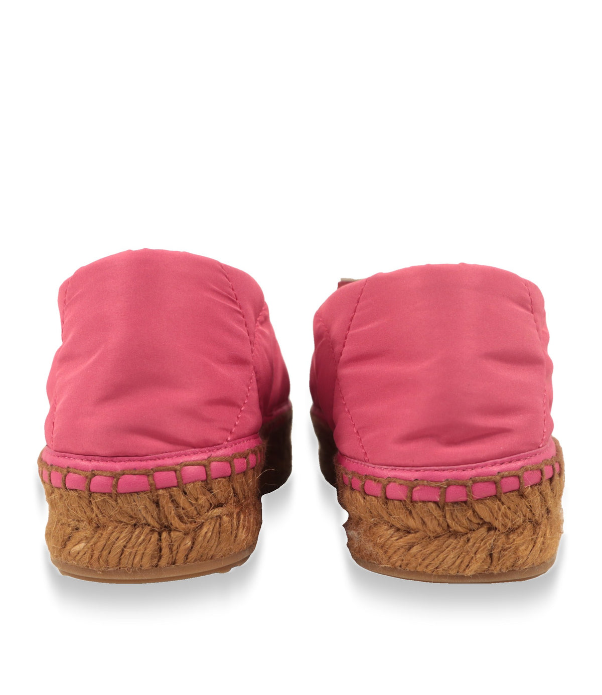 Dolce & Gabbana Espadrilles Pink, Rückansicht mit Jute-Plateau