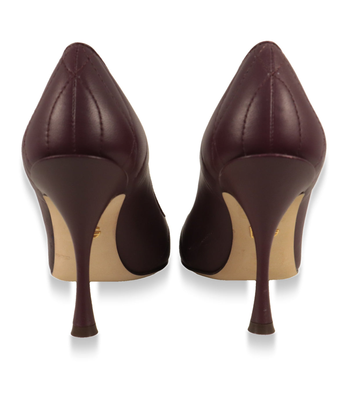 Dolce & Gabbana Pumps Rückansicht mit schlankem Stiletto-Absatz aus Leder