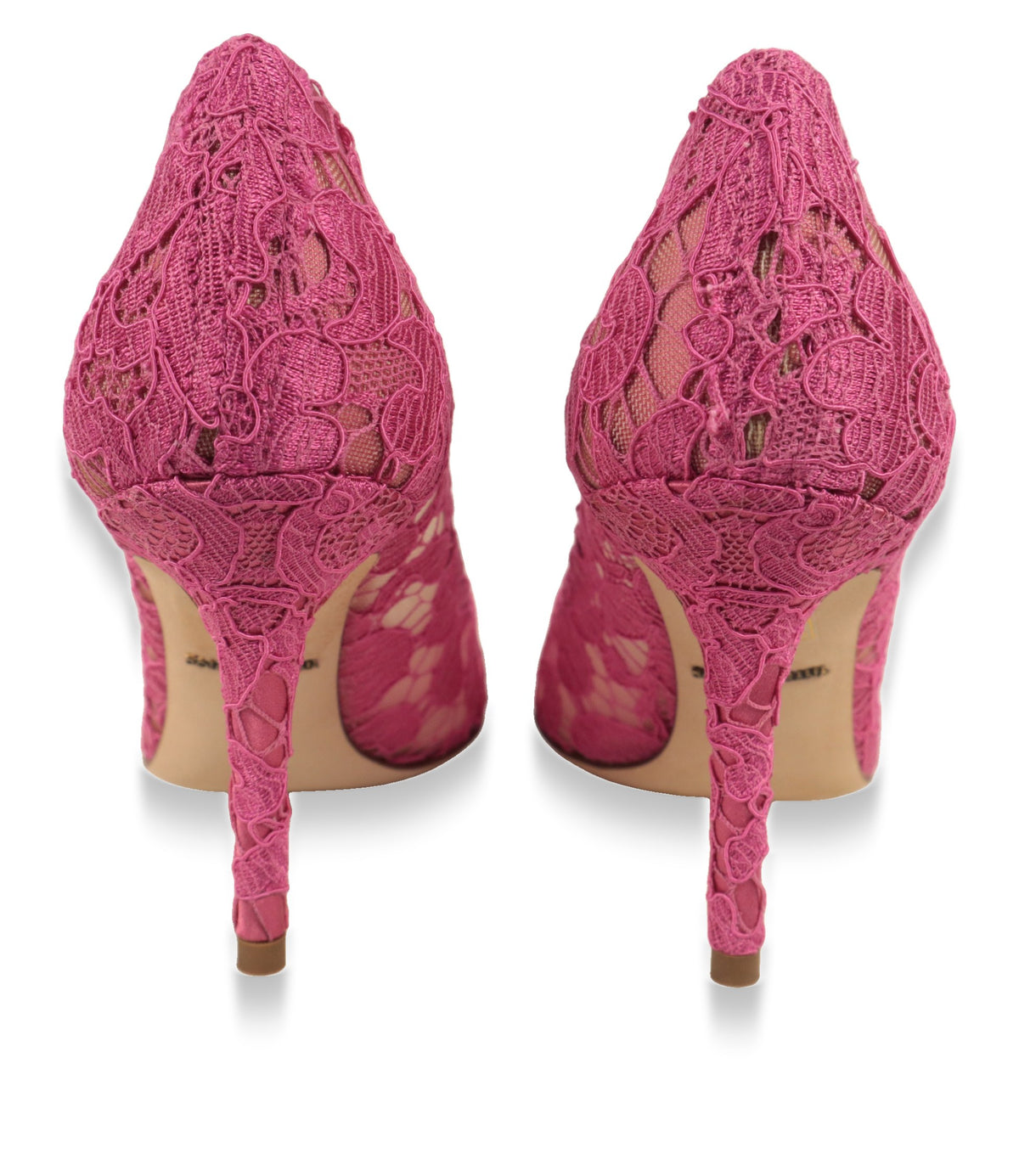 Dolce & Gabbana Pumps Rückansicht mit spitzenbezogenen 9-cm-Absätzen