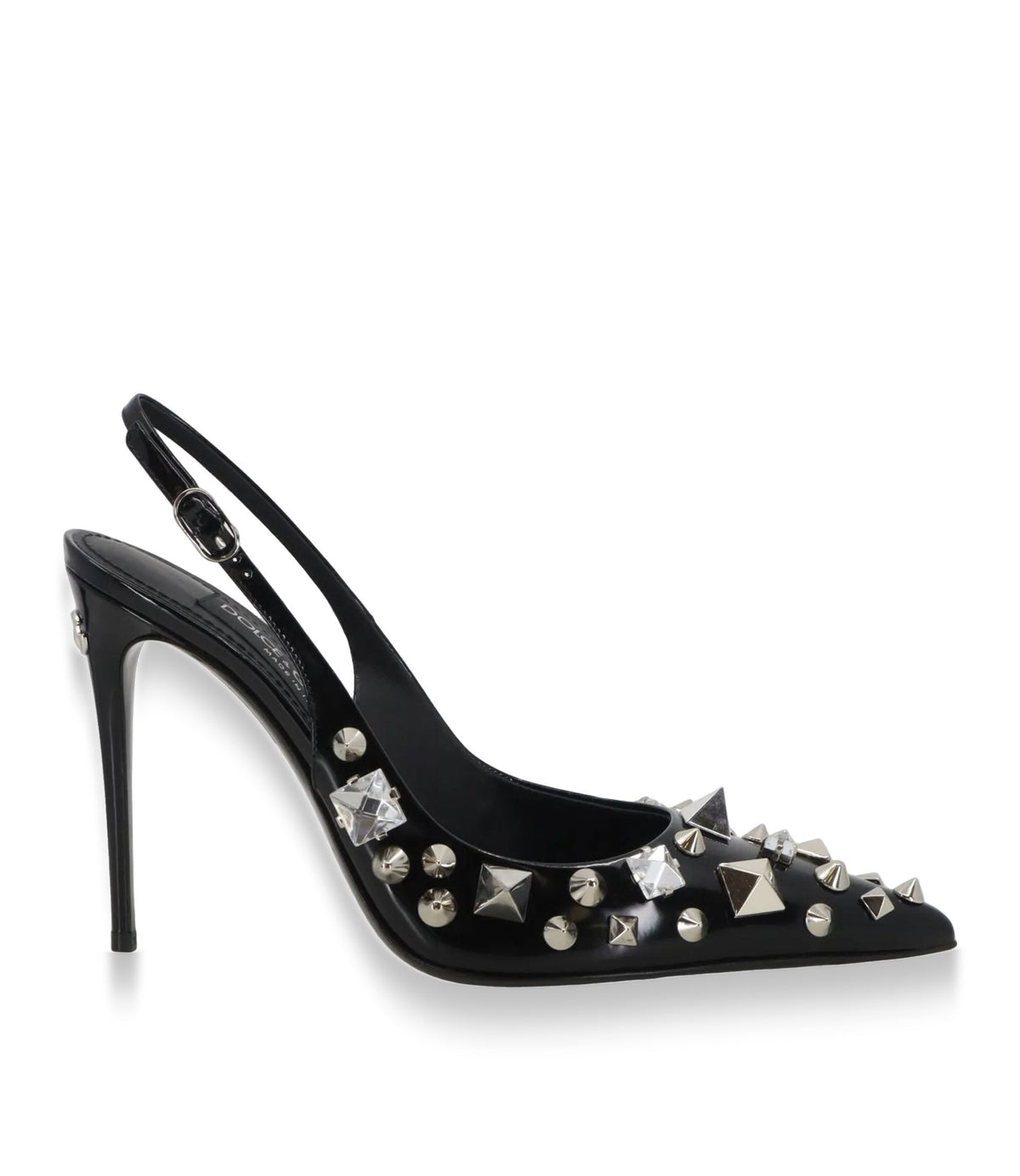 Dolce & Gabbana Slingback High Heels schwarz mit Nieten Größe 37