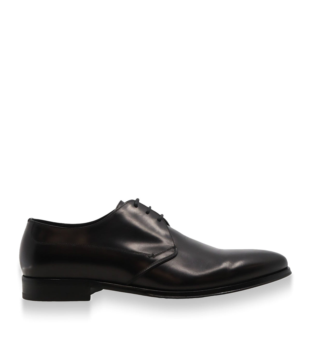 Dolce & Gabbana Herren-Derby aus schwarzem Glattleder Größe 43,5