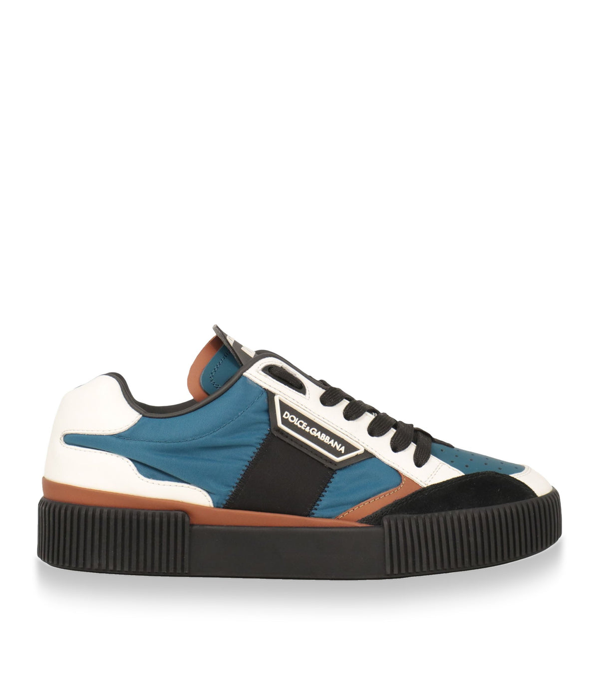 Dolce & Gabbana Sneaker Größe 39 blau schwarz weiß Leder Textil