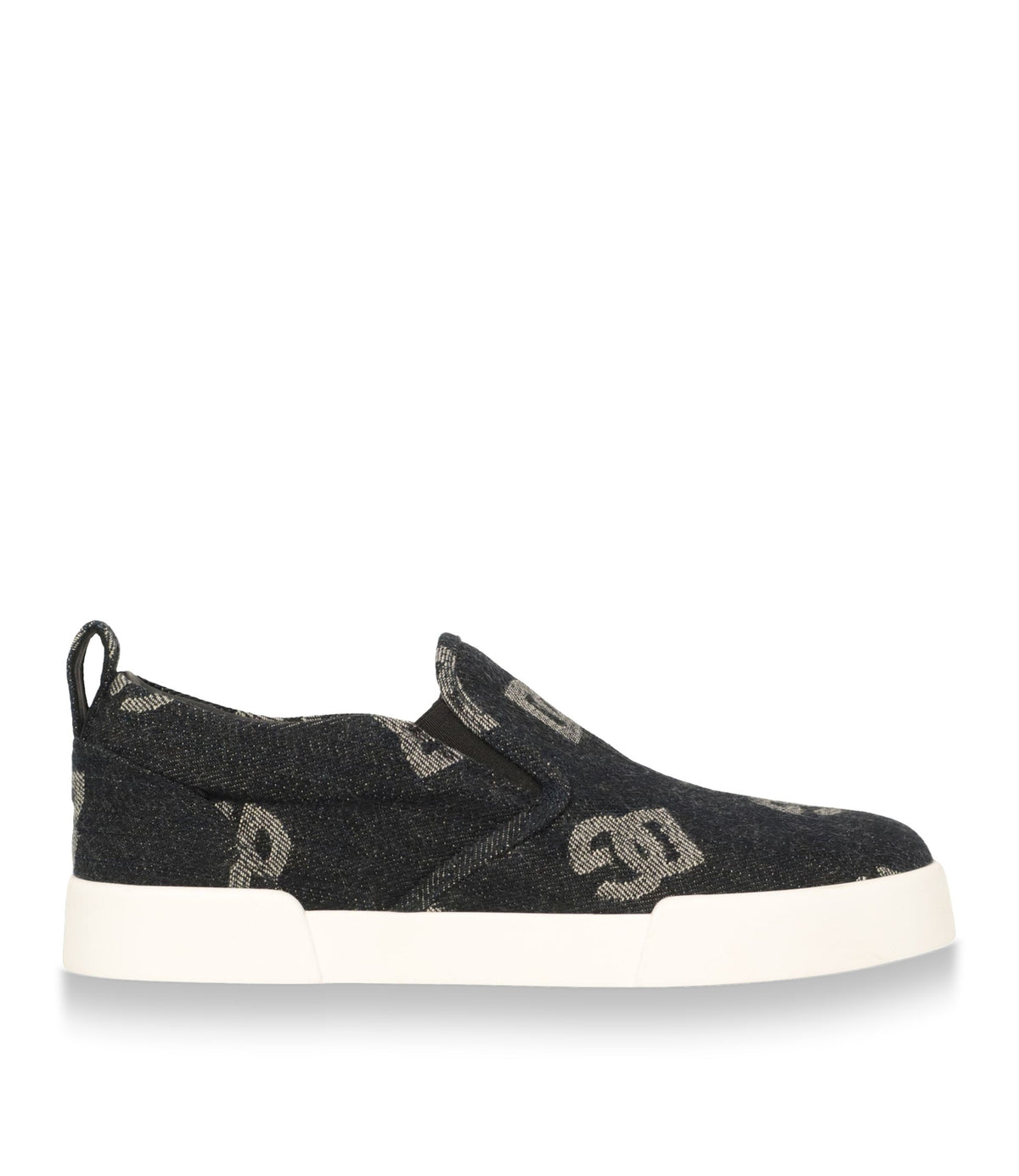 Dolce & Gabbana Slip-On Sneaker 39,5 schwarz denim logo luxus sneaker