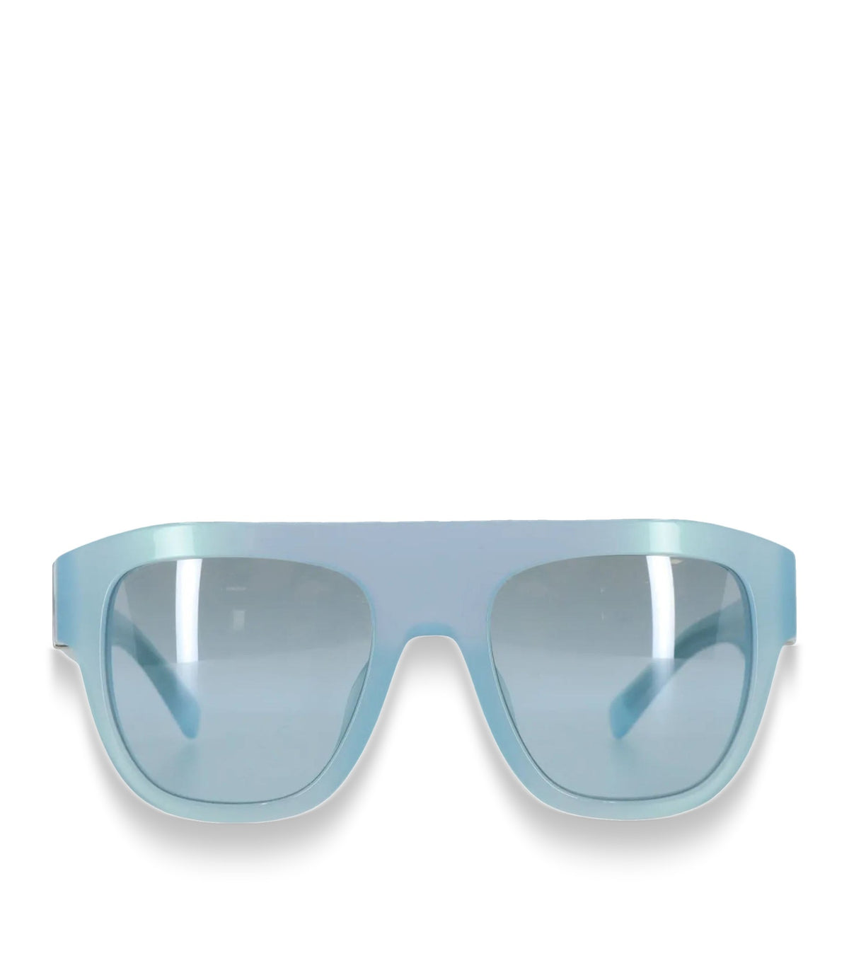 Dolce & Gabbana Sonnenbrille transparent blau modern minimalistisch Luxus Accessoire