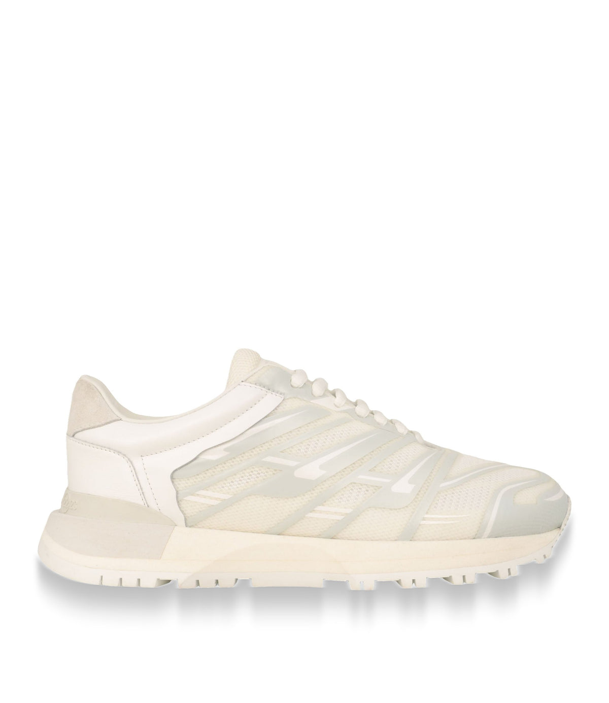 Maison Margiela Sneaker Größe 40 in Off-White aus Mesh und Leder