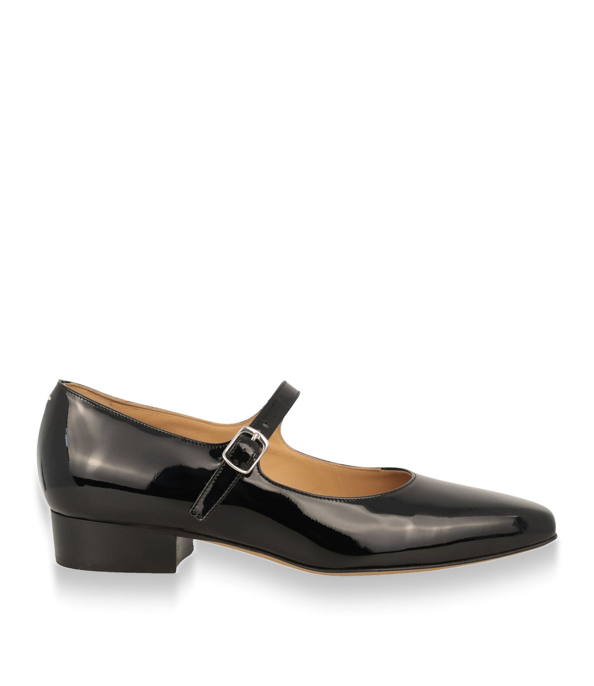 Maison Margiela Mary Jane Schuhe Größe 36 aus schwarzem Lackleder mit Riemenverschluss
