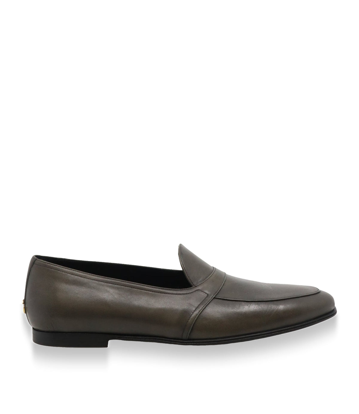 Dolce & Gabbana Herren-Loafer aus graubraunem Glattleder Größe 44